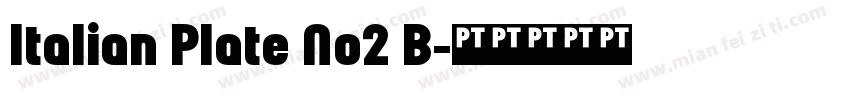 Italian Plate No2 B字体转换